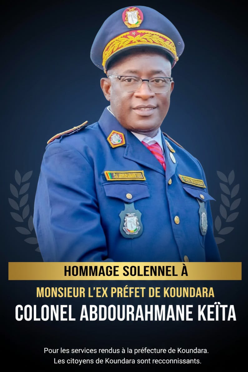 Hommage solennel à Monsieur l&rsquo;ex Préfet de Koundara Colonel Abdourahmane Keïta